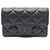 Tarjetero de piel de cordero negro Chanel
