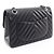 Borsa a Spalla Chanel Chevron V-stitch Nero - vista 2
