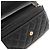 Borsa a tracolla Chanel Matelassé in pelle di vitello martellata nera Nero - vista 10