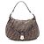 Borsa a tracolla Fendi in tela Zucca e pelle Marrone Nero