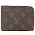 Louis Vuitton Monogram Portefeuille Noir Compact Wallet Marrone Rosso