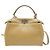 Fendi Borsa Mini Selleria Peekaboo in pelle beige