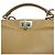 Fendi Borsa Mini Selleria Peekaboo in pelle beige - vista 8