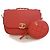 Chanel Rote gesteppte Kalbsleder Multi Pouching Flap und Münzbeutel - Ansicht 15