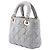 Lady Dior mini in velluto cannage grigio Dior Marrone - vista 2