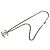 Collana con pendente Chanel Silver CC in ottone e strass Argento