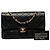 Chanel Black Medium Classic Lambskin Double Flap Nero - vista 8