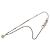 Collana con pendente Chanel Silver CC in ottone e smalto con cristalli Argento
