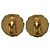 Pendientes Chanel Gold CC bañados en oro y resina con cadena y clip redondo Dorado - vista 2
