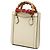 Bolsa Gucci Diana Mini em couro de bezerro branco com alça de bambu Cru - vista 2