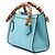 Bolsa Diana Mini em couro de bezerro azul com alça de bambu Gucci Azul claro - vista 2
