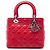 Lady Dior in agnello cannage rosso misura Medium
