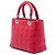 Lady Dior in agnello cannage rosso misura Medium - vista 2