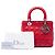 Lady Dior in agnello cannage rosso misura Medium - vista 7