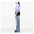 Lady Dior Cannage in vernice blu, misura Medium Blu navy - vista 7