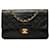 Chanel Black Medium Classic Lambskin Double Flap Noir