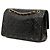 Chanel Black Medium Classic Lambskin Double Flap Noir - vue 2
