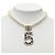 Chanel Gold CC Brass No 5 Strass and Faux Pearl Pendant Necklace Golden - view 6
