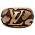 Louis Vuitton Ring aus goldlackiertem Holz Leomonogram Größe S Golden