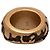 Louis Vuitton Ring aus goldlackiertem Holz Leomonogram Größe S Golden - Ansicht 3