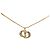 Collana con pendente Dior Gold con logo CD e strass placcato oro D'oro