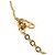 Collana con pendente Dior Gold con logo CD e strass placcato oro D'oro - vista 3