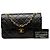 Chanel Black Small Classic Lambskin Double Flap Nero - vista 7
