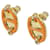 Hermès Pendientes Hermes Mini Maillon 10052FE Naranja  - vista 2