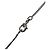 Collana con pendente Chanel Black CC placcato rutenio Nero - vista 4