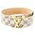 Cintura Louis Vuitton Damier Azur White Initiales Bianco