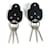 Hermès Boucles d'oreilles accessoire logo Carnaby Hermes Noir  - vue 1