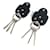 Hermès Boucles d'oreilles accessoire logo Carnaby Hermes Noir  - vue 3