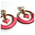 Hermès Hermes Loop Medor Earrings PM Pink Golden  - view 2