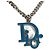 Collana in metallo blu Christian Dior