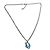 Collana in metallo blu Christian Dior - vista 3