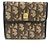 Cartera tríptico Christian Dior estampado Trotter marrón Castaño