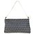 Borsa Fendi Zucchino Logo Flap Bag Bianco Blu navy - vista 2