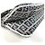 Borsa Fendi Zucchino Logo Flap Bag Bianco Blu navy - vista 7