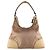 Borsa a Spalla Gucci GG Canvas Beige Metallico - vista 3
