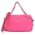 Borsa a tracolla in nylon rosa Prada