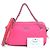 Borsa a tracolla in nylon rosa Prada - vista 16