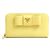 Cartera larga de cuero amarillo Prada