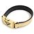 Bracciale Charm Prada in pelle e metallo dorato D'oro - vista 2