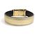Bracciale Charm Prada in pelle e metallo dorato D'oro - vista 4