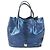 Tiffany & Co. Metallic Logo Handtasche Blau Metallisch - Ansicht 2