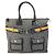 Borsa in denim Christian Dior Dior Flight Line Trotter Logo Blu Arancione