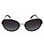 Timeless Chanel Rundbrille aus schwarzem Metall mit Gradient-Kristallen - Ansicht 2
