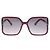 Tom Ford Solange-02 60MM eckige Sonnenbrille aus rotem Acetat Bordeaux