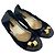 Bailarinas Louis Vuitton Monogram Cube Accent en ante negro - vista 5
