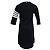 Vestido mini sweatshirt de algodón negro con 4 barras Thom Browne Azul marino - vista 3